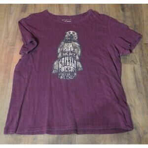 Mens T-Shirt Lucy Brand "Chest Print" Purple Medium